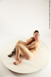 Nude Woman - Man White Laying poses - ALL Slim Bald Laying poses - on side Multi angles poses Realistic